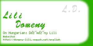 lili domeny business card